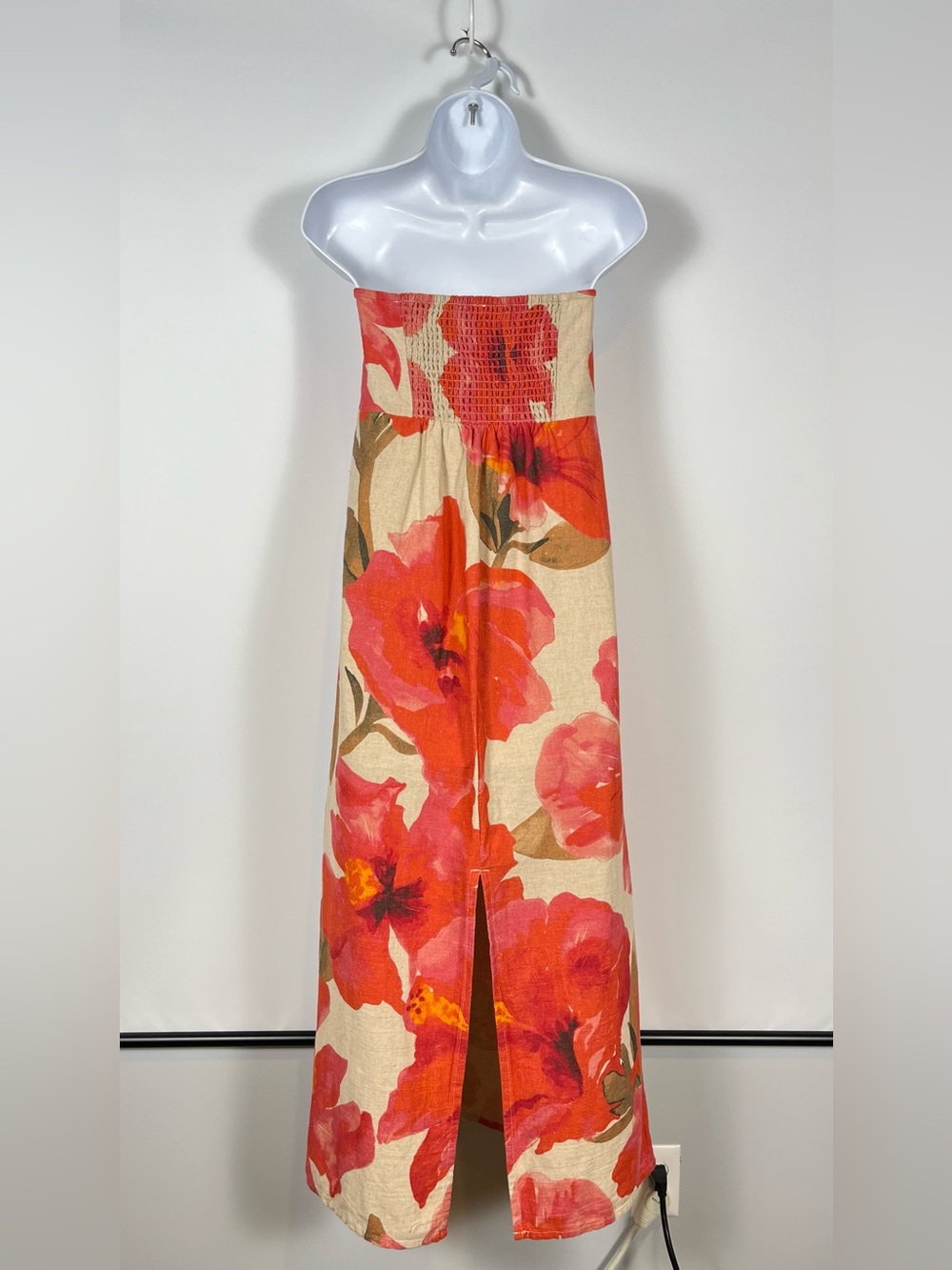 Anthropologie The Aliza Strapless Linen Maxi Dress Size‎ Medium - Picture 2 of 7